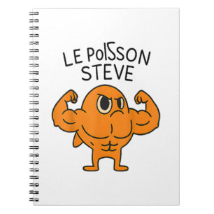 Caderno Espiral Le Poisson Steve Funny Muscular Fish Cartoon