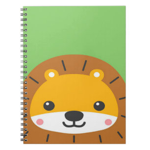 Caderno Espiral Leão-Bebê-Cujo   Trabalho de arte de desenho anima