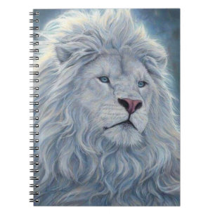Caderno Espiral Leão Branco