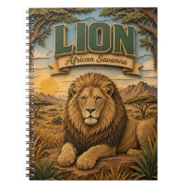 Caderno Espiral Leão Savana Africana POPCUT