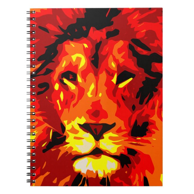 Caderno Espiral Leão Vermelho Fierce (Frente)