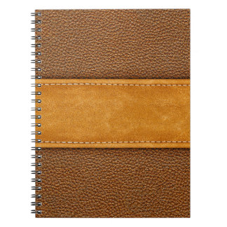 Caderno Espiral Leather Luxe: Elegância Marrom Assustada