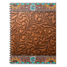 Leather Olha Com Acentos Turquesa