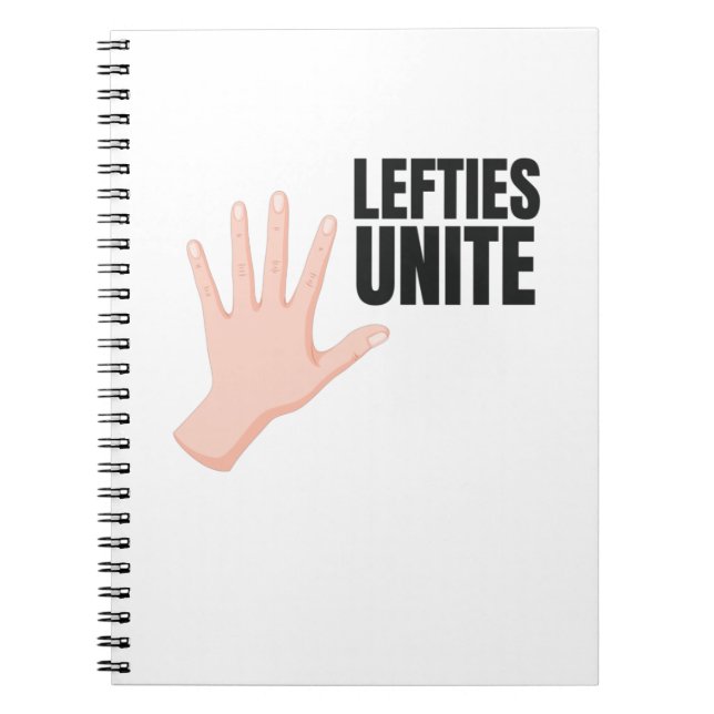 Caderno Espiral Lefties Unite Left Handed Lefty Gift (Frente)