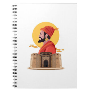 Caderno Espiral Legado de Shivaji Maharaj: Inspirações Reais Noteb