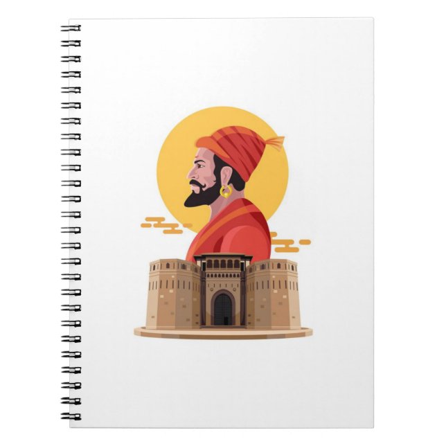Caderno Espiral Legado de Shivaji Maharaj: Inspirações Reais Noteb (Frente)