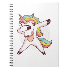 Caderno Espiral Legal Dabbing Unicorn Rainbow Trendy Move