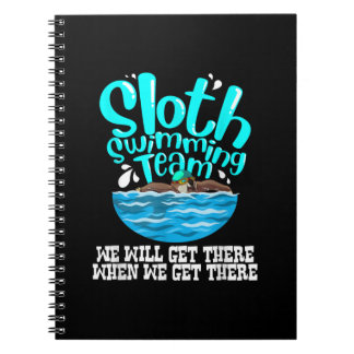 Caderno Espiral Legal Equipe de Nadação de Lata Funny Animal Swimm