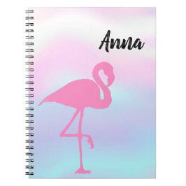 Caderno Espiral Legal Holográfico, Flamingo Rosa