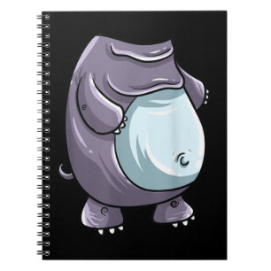 Caderno Espiral Legal Sem Cabeça Hippo Halloween Costume Engraçado