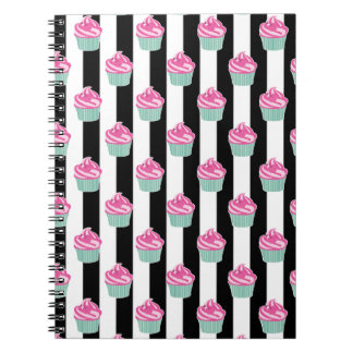 Caderno Espiral Legal Trendy Bleck e Withe, bolos de taça