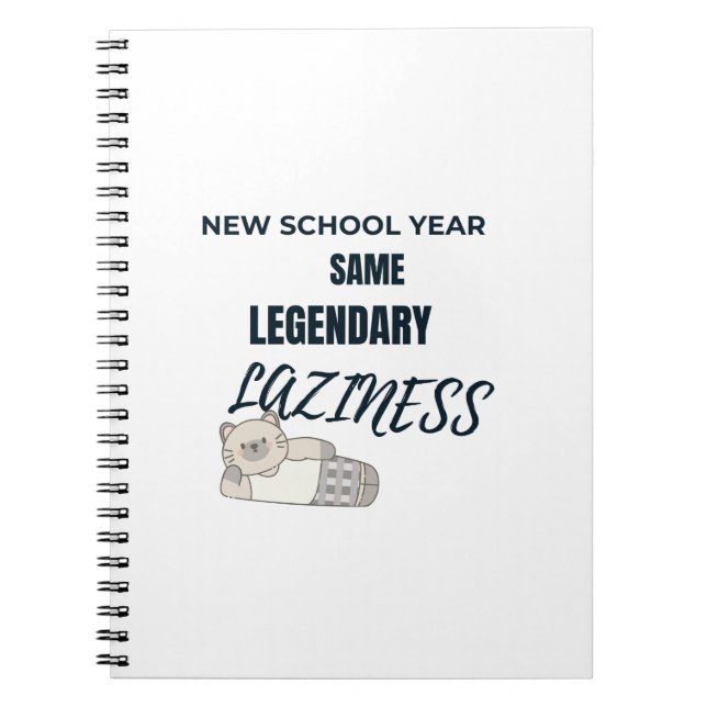 Caderno Espiral Legendary Laziness Notebook (Frente)