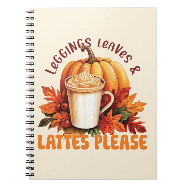 Caderno Espiral Leggens, Folhas e Latas Por Favor - Queda De Estét (Frente)