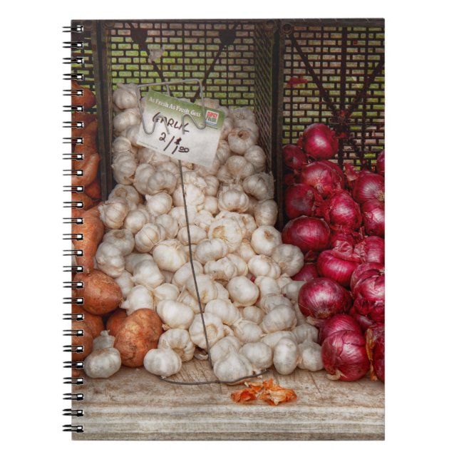 Caderno Espiral Legume - Batatas, Alho e Cebolas (Frente)