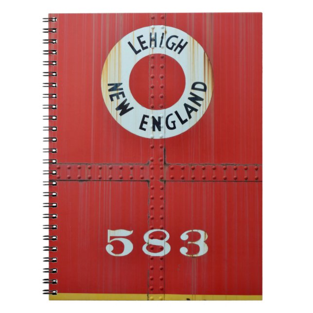 Caderno Espiral Lehigh & New England Railroad 583 Boxcar Caboose (Frente)