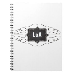 Caderno Espiral Lei do logotipo da atração