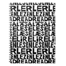 Caderno Espiral Leia 8 idiomas Lino Impressão Foto espiral