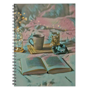 Caderno Espiral Leia Livros, Beba Café