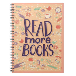 Caderno Espiral leia mais livros "notebook"