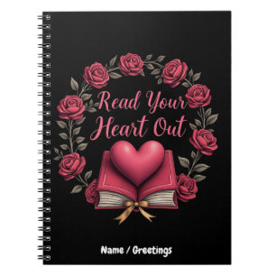 Caderno Espiral  Leia o Seu Coração Uma Casa para Amantes de Livro