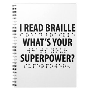 Caderno Espiral Leio Braille Qual é o seu superpoder