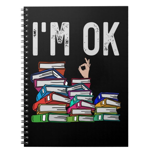 Caderno Espiral Leitor de Livros Bibliotecários Lover de Livros En (Frente)