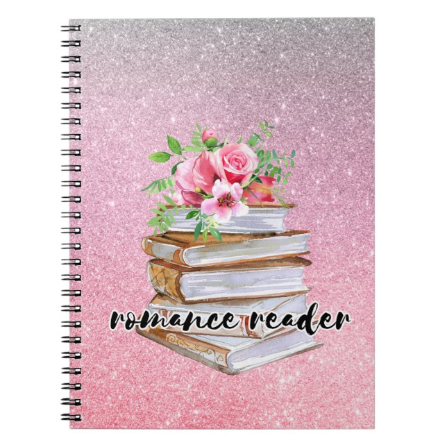 Caderno Espiral Leitor Romance Rosa (Frente)