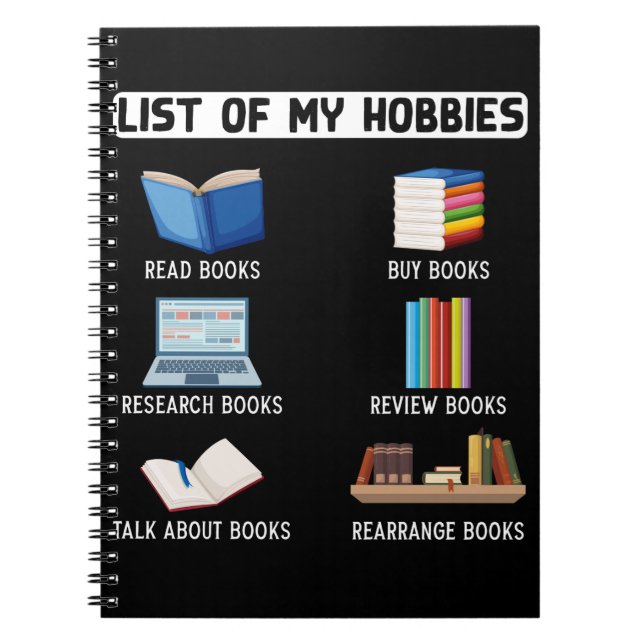 Caderno Espiral Leitura de Bookworm Engraçado (Frente)