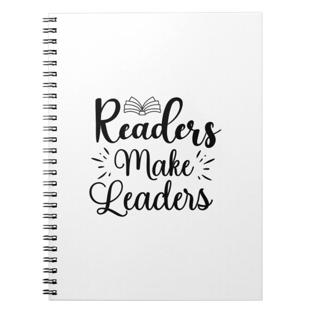 Caderno Espiral Leitura de Leitores de Arte Torna Líderes (Frente)