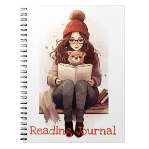 Caderno Espiral Leitura do diário Gelado Livro das Meninas e do Au