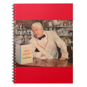 Caderno Espiral leitura mental no bar