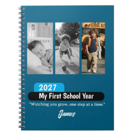 Caderno Espiral Lembrança Personalizada da Foto do Primeiro Dia de