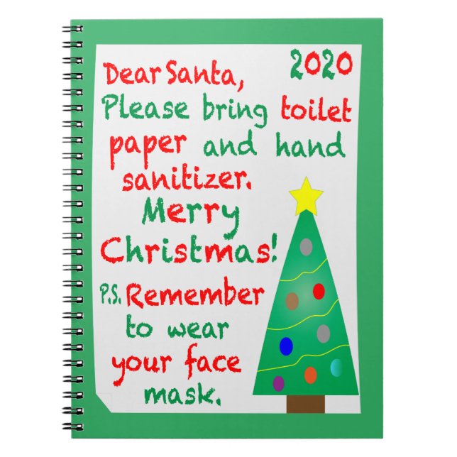 Caderno Espiral Lembrando o Natal de 2020 (Frente)