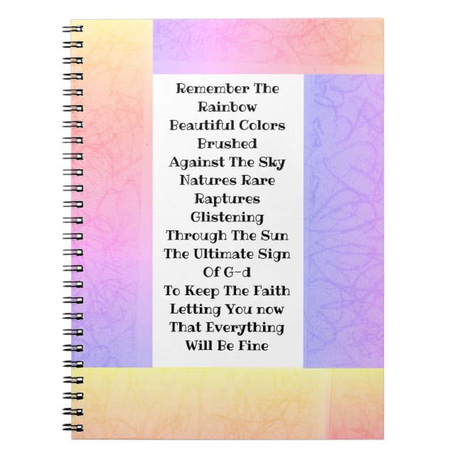 Caderno Espiral Lembre-Se Do Arco-Íris (Frente)