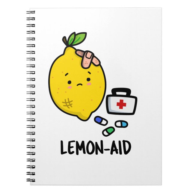Caderno Espiral Lemon-aid Engraçado Limão-Limão-Limão (Frente)