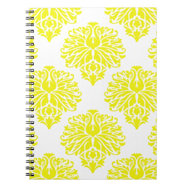 Caderno Espiral Lemon Elegant Damask (Frente)