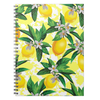 Caderno Espiral Lemon Fantasy: Padrão Floral Criativo