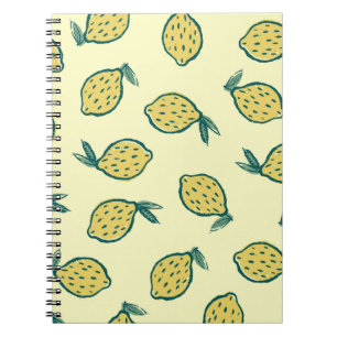 Caderno Espiral Lemon Vintage: Fundo dos Citros Amarelos