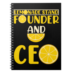 Caderno Espiral Lemonade Stand Boys Menina Engraçado CEO