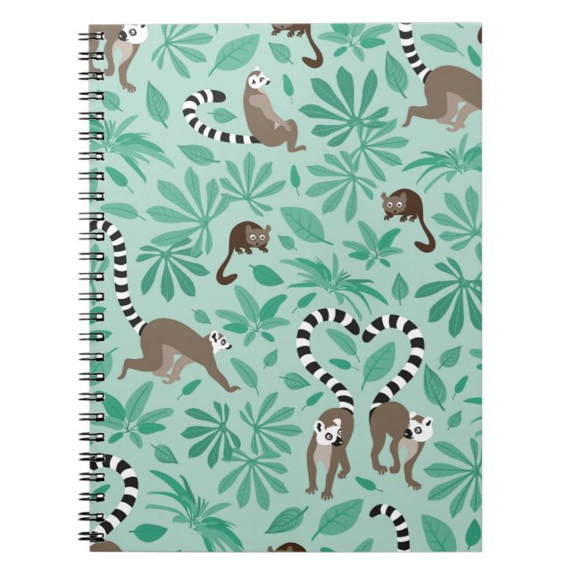 Caderno Espiral Lemur love mint leaves (Frente)