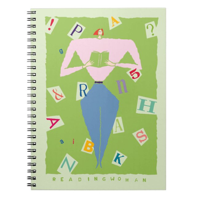 Caderno Espiral Lendo Palavras e frases femininas (Frente)