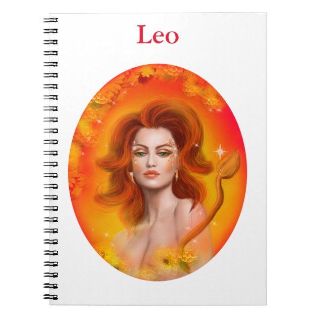 Caderno Espiral Leo Horoscope Zodiac Fantasy (Frente)