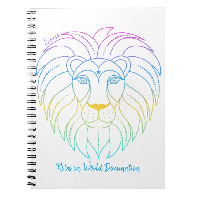 Caderno Espiral Leo World Domination (Frente)