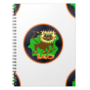Caderno Espiral leo zodiac