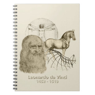 Caderno Espiral Leonardo da Vinci