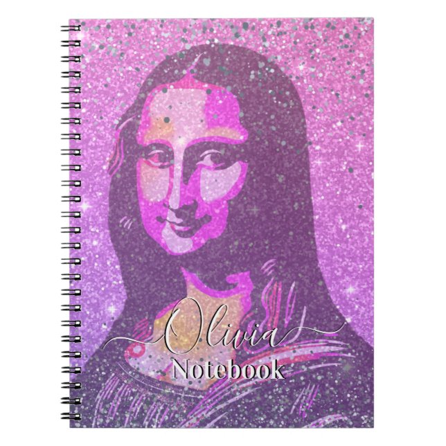 Caderno Espiral Leonardo Da Vinci Abstract Mona Lisa  (Frente)