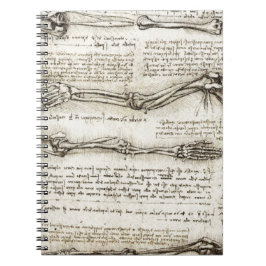 Caderno Espiral Leonardo da Vinci - estudos dos trabalhos de arte