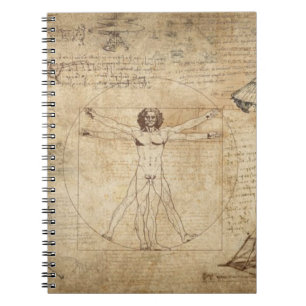 Caderno Espiral Leonardo Da Vinci O Homem Vitruviano