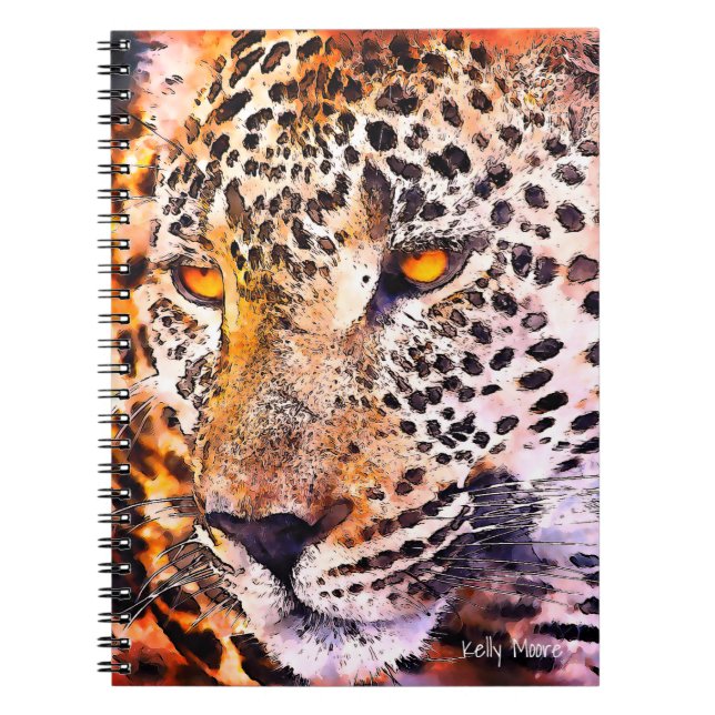 Caderno Espiral Leopard Adicione Seu Nome (Frente)