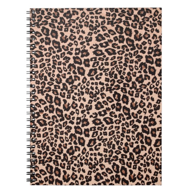 Caderno Espiral Leopard Animal Print Spiral Notebook School/Escrit (Frente)